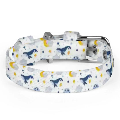 Sleepy Whale Dreams Cloth Pet Collar - Puppy's Aesthetics