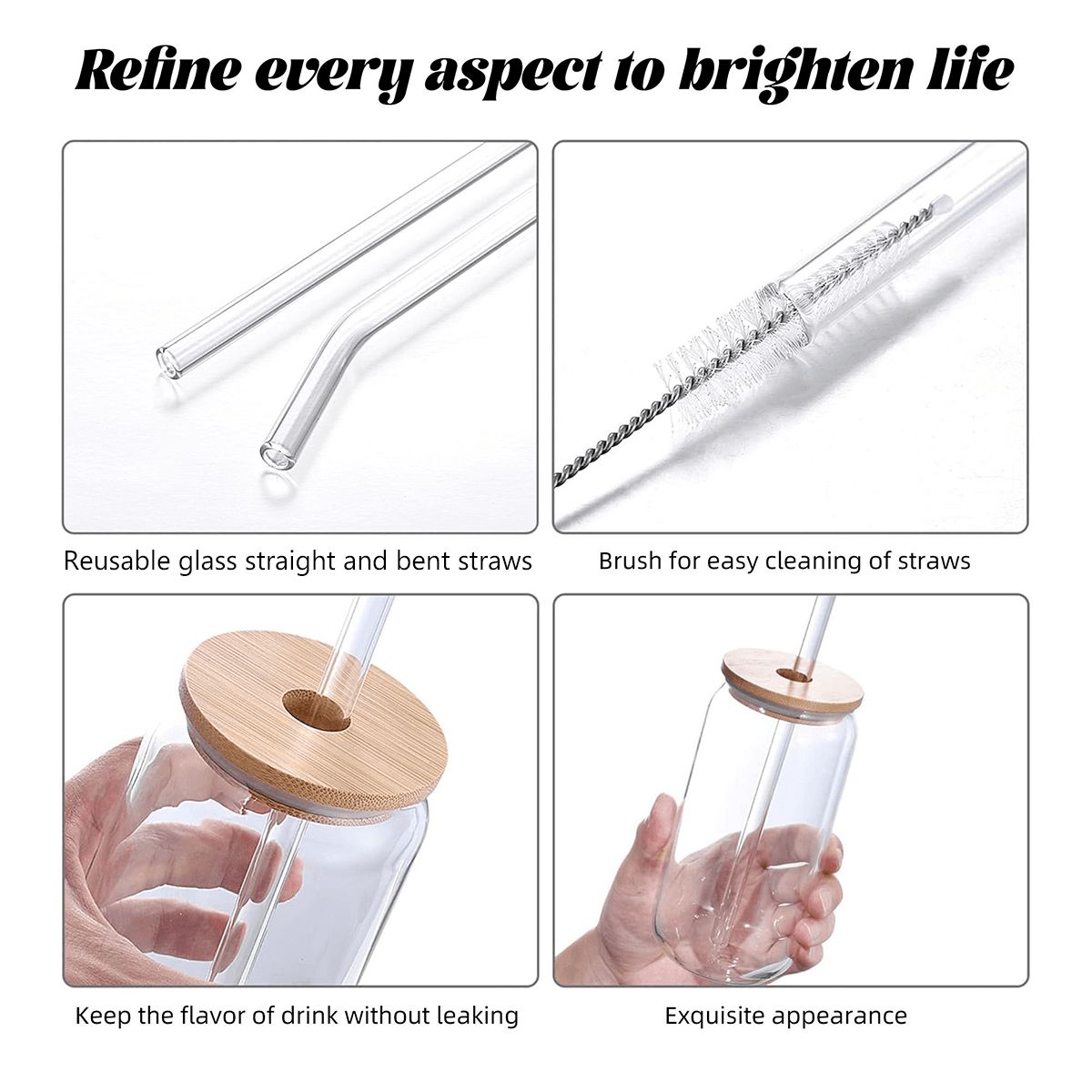 Pretty In Cherries Glass Sipper