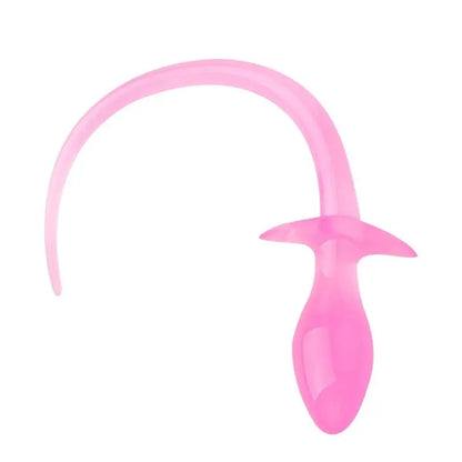 Jelly Puppy Tail Plug Pink