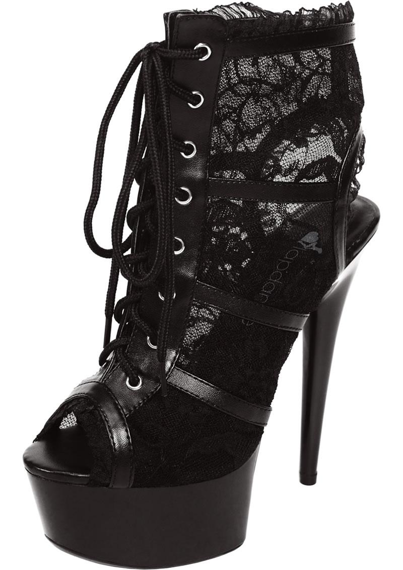 6in. Black Lace Bootie