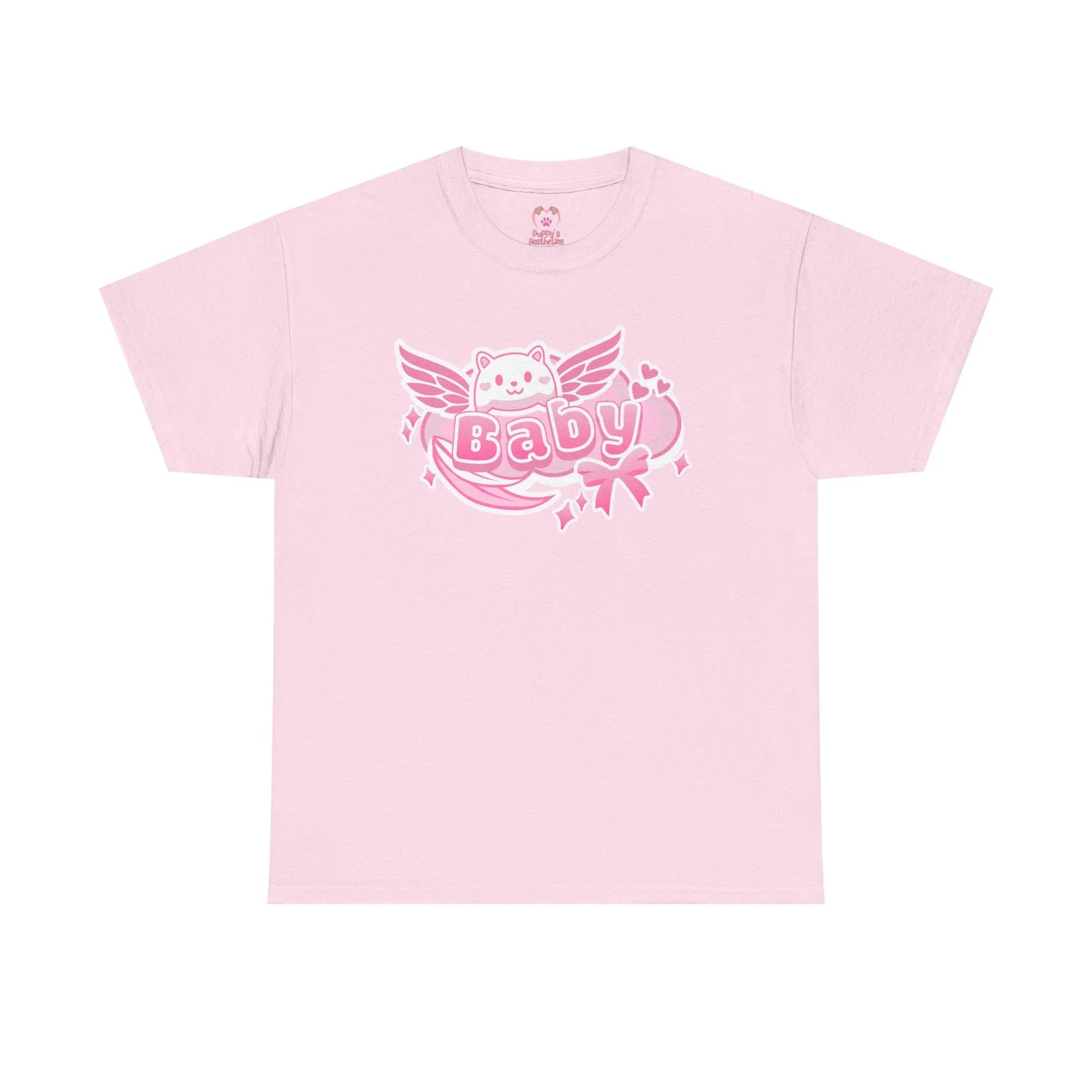 Soft Baby Pink Wings Play Tee - Puppy's Aesthetics