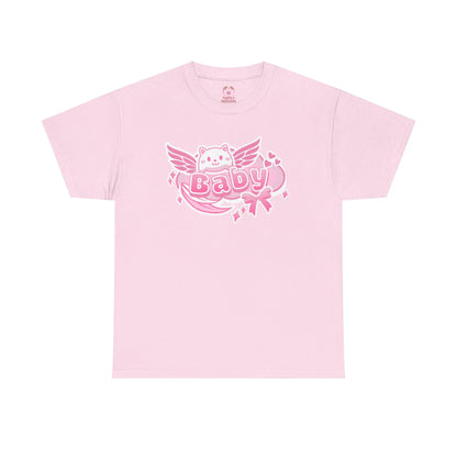 Soft Baby Pink Wings Play Tee - Puppy's Aesthetics