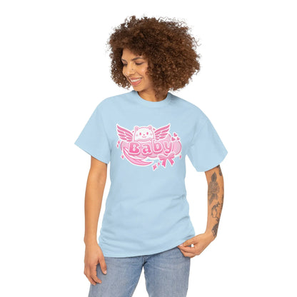 Soft Baby Pink Wings Play Tee - Puppy's Aesthetics