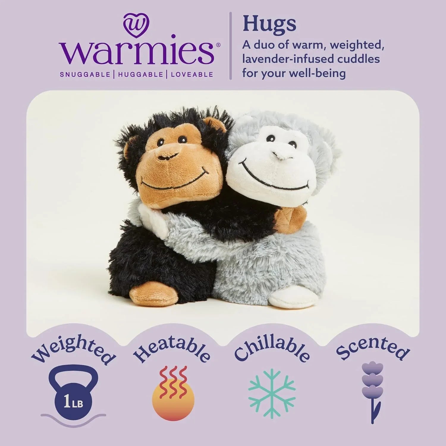 Monkey Hugs Duo – Lavender Scented - Puppy's Aesthetics