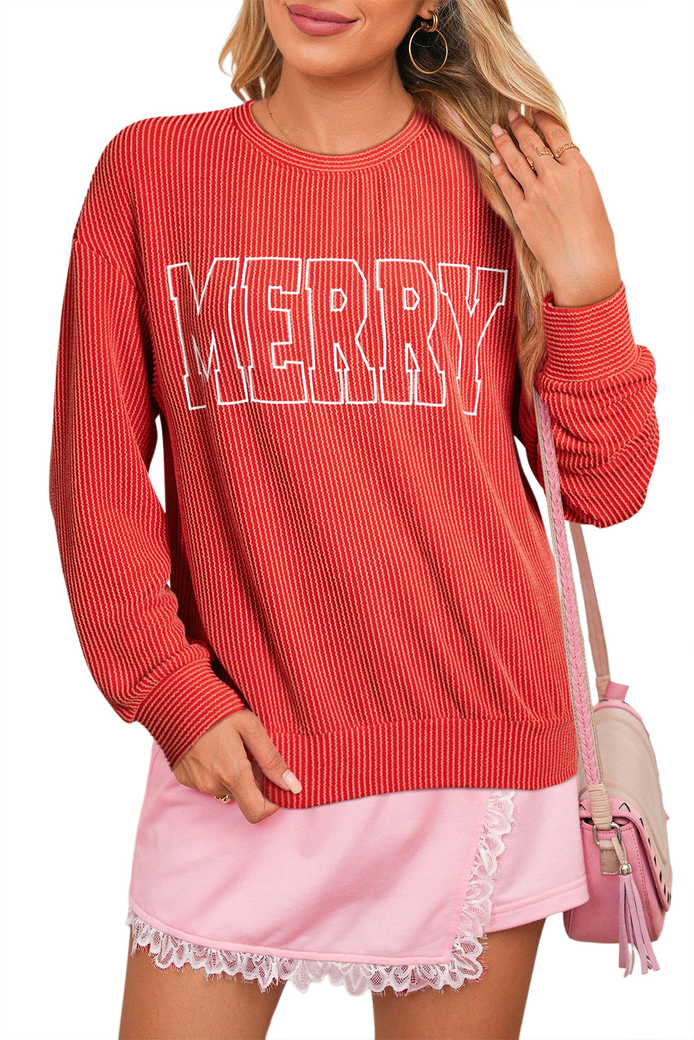 Merry & Bright Rib Knit Top (Colors)