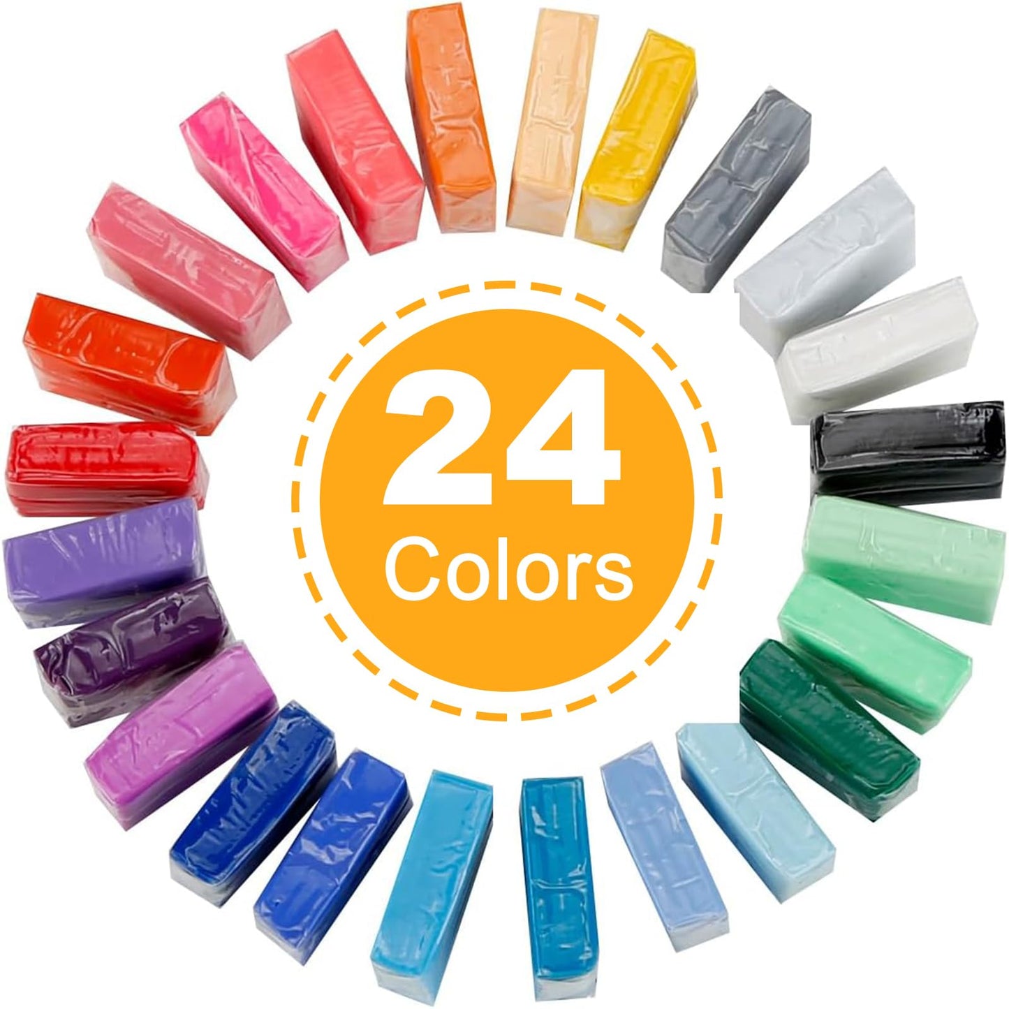 Polymer Clay Kit Mini Modeling Set 24 Colors