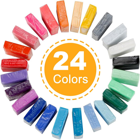 Polymer Clay Kit Mini Modeling Set 24 Colors