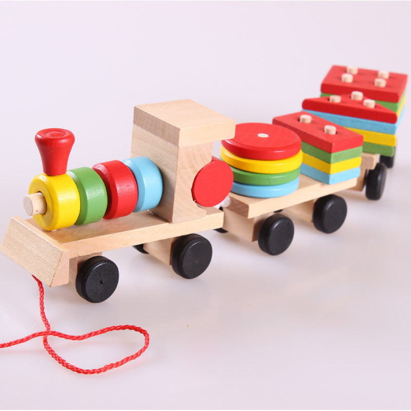 Whimsy Tracks Wooden Shape Train