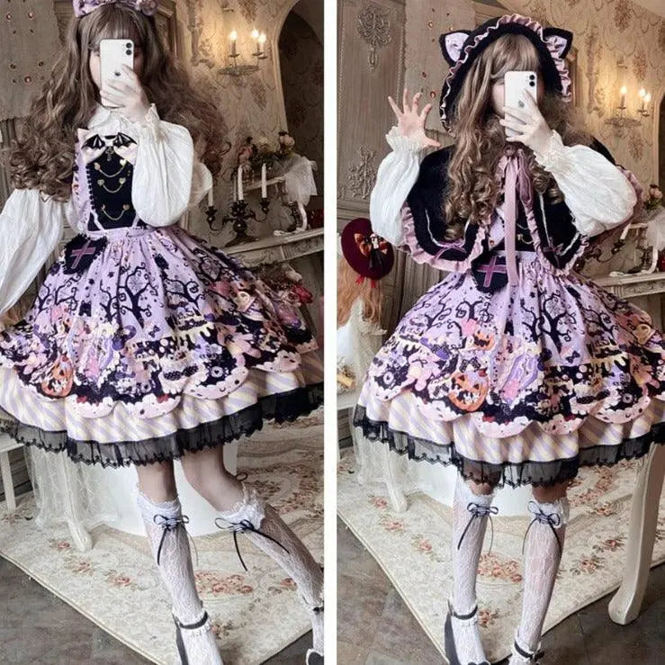 Victorian Pastel Goth Lolita Dress