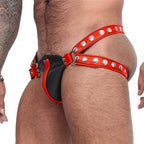 Studded Fetish Leather Harness Briefs (Colors)