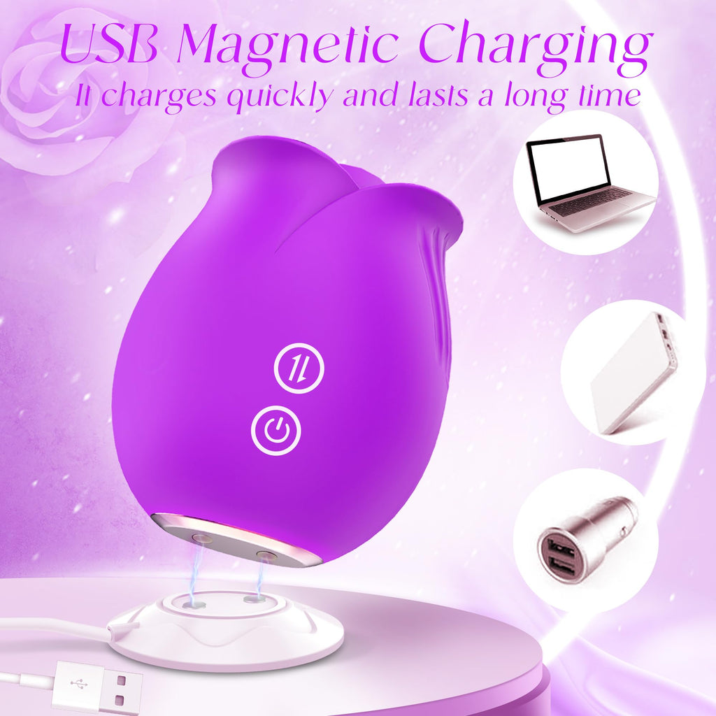 Rosy Whispers – Dual Stimulation Rose Toy with Sucking + G-Spot Vibes