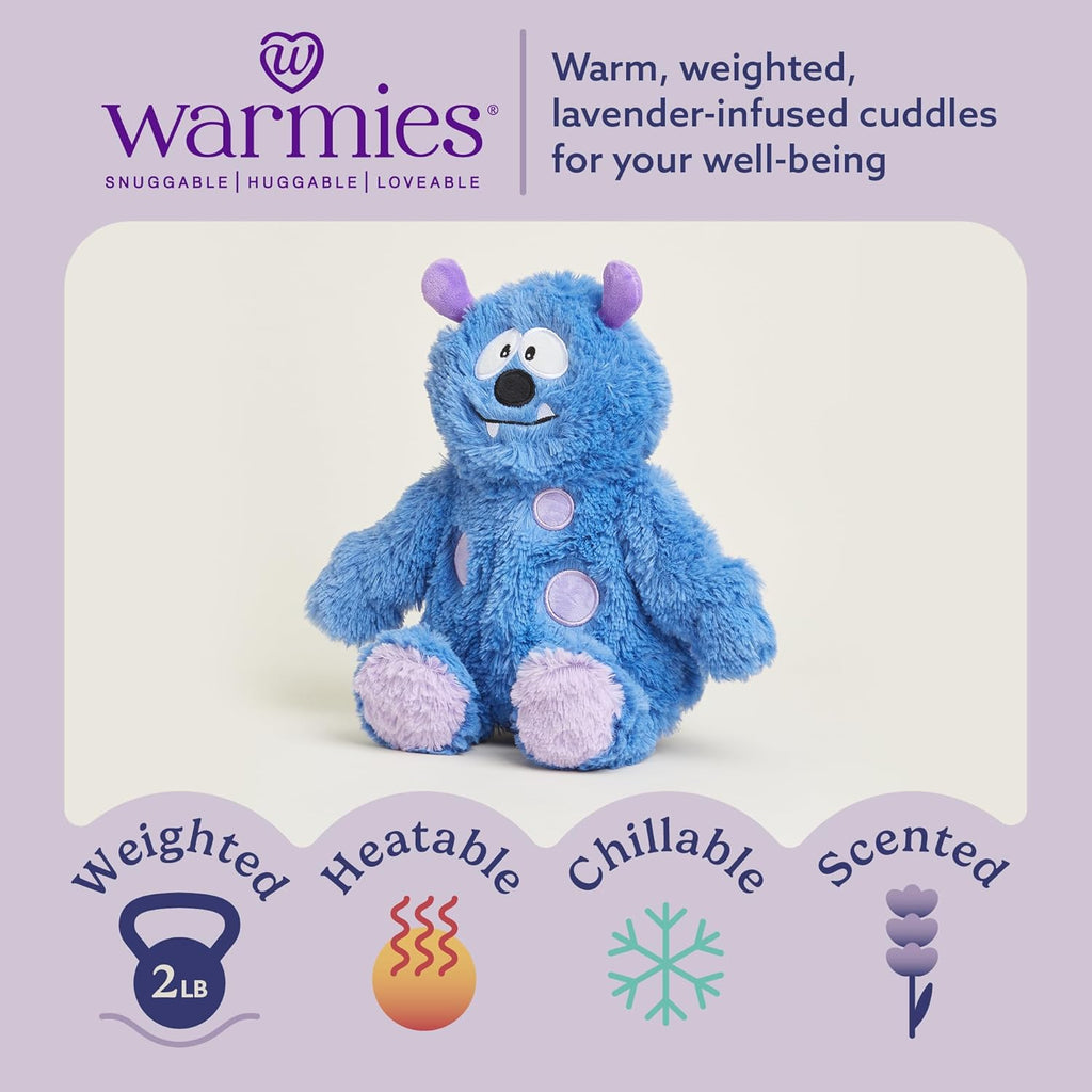 Warmies® Cozy Monster Plushie – Weighted Lavender