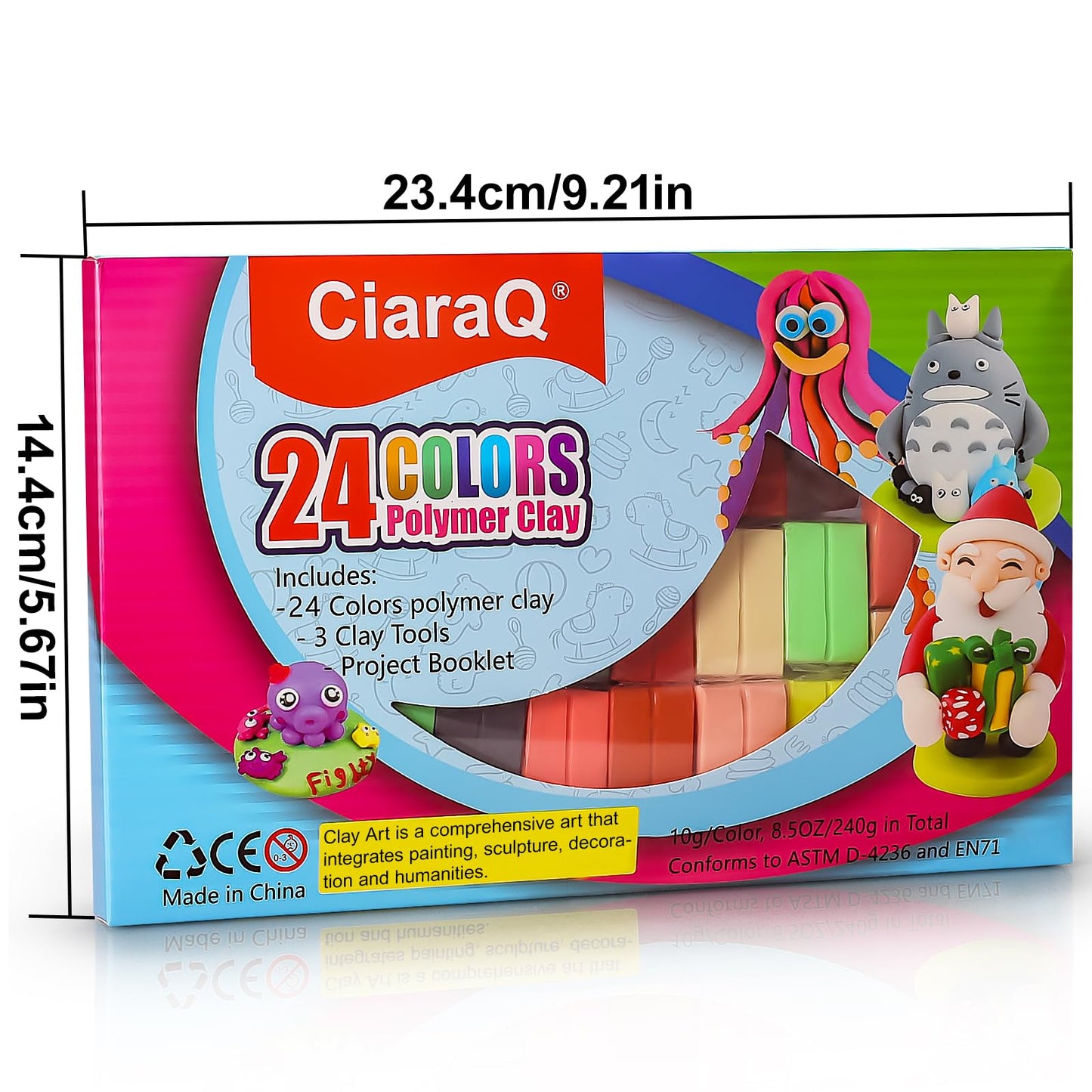 Polymer Clay Kit Mini Modeling Set 24 Colors