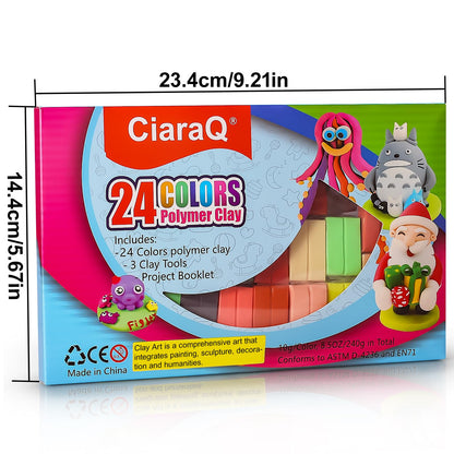 Polymer Clay Kit Mini Modeling Set 24 Colors