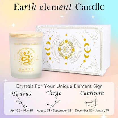 Fire Sign Lavender Crystal Candle Gift Set (3 Piece)