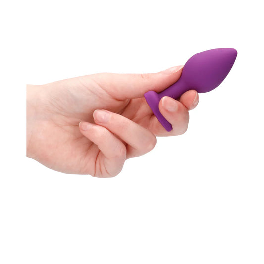 Sparkling Heart Gem Silicone Plug – Purple