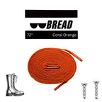 Bold Coral Orange Elastic Shoelaces - Puppy's Aesthetics