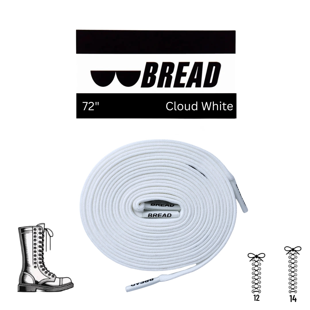 Soft Cloud White Elastic Shoelaces - Puppy's Aesthetics
