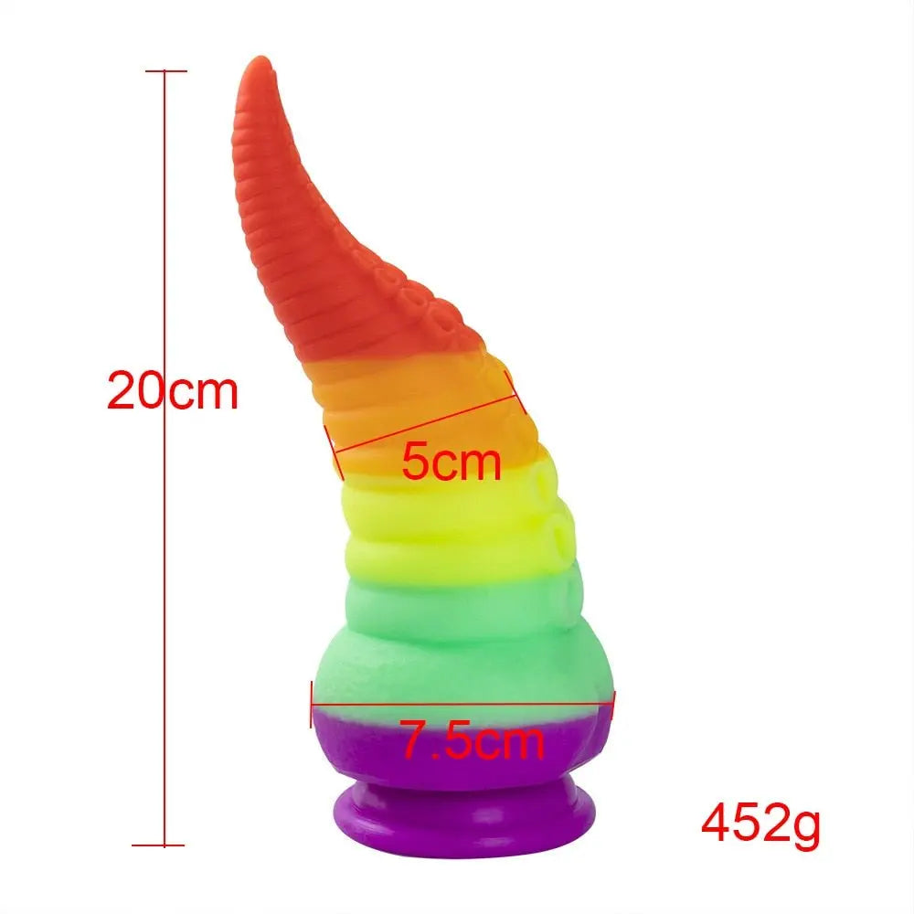Large Silicone Tentacle Dildo (Colors) silicone rainbow