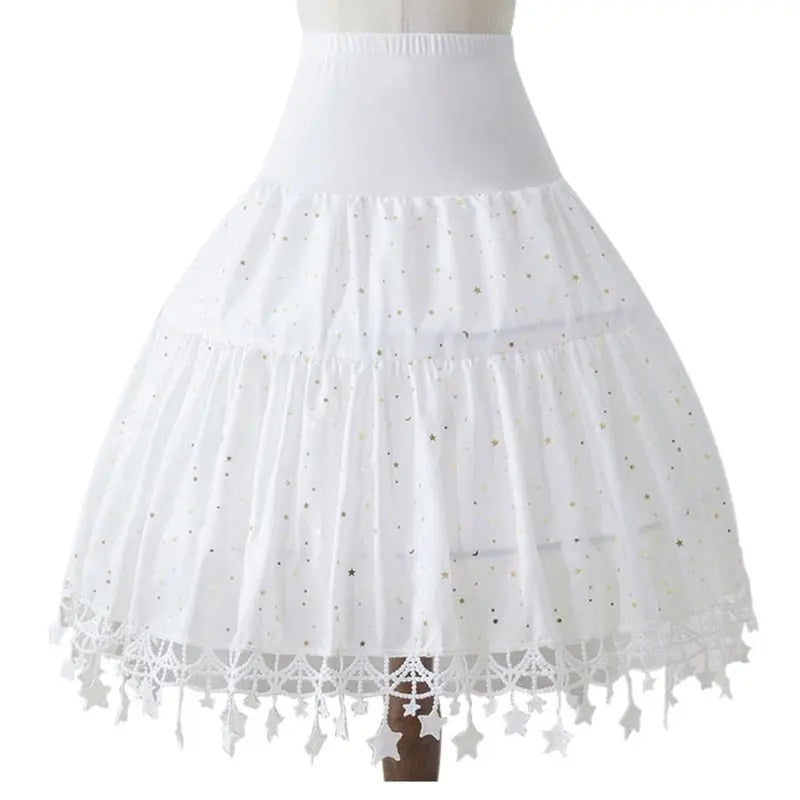 Petticoat Crinoline Underskirt White