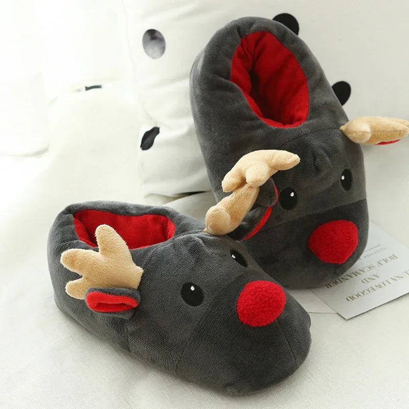 Rudy Snuggle Reindeer Unisex Slippers - Puppy's Aesthetics