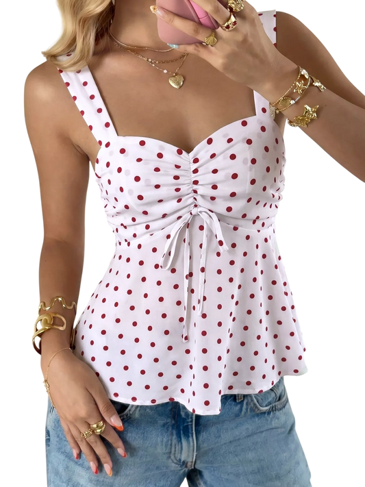 Dolly Dots Ruched Cami