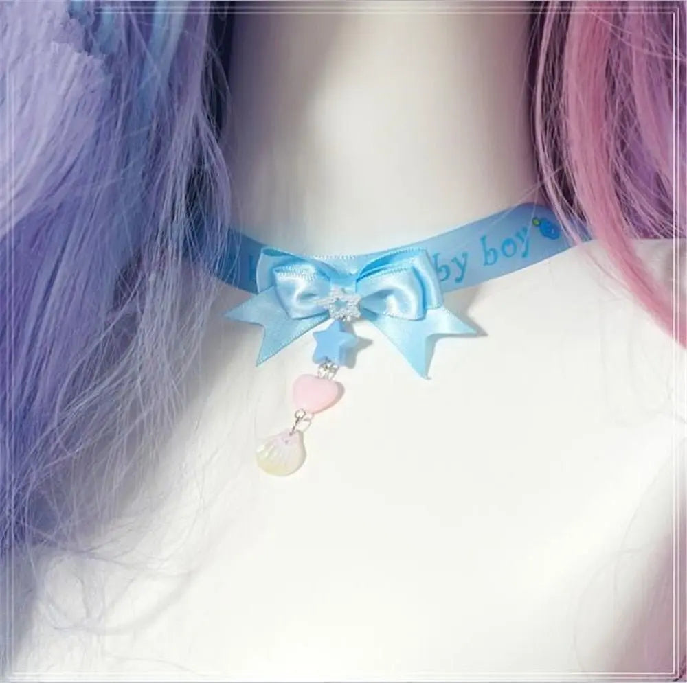 Sweet 'Baby Girl' Collar blue Other