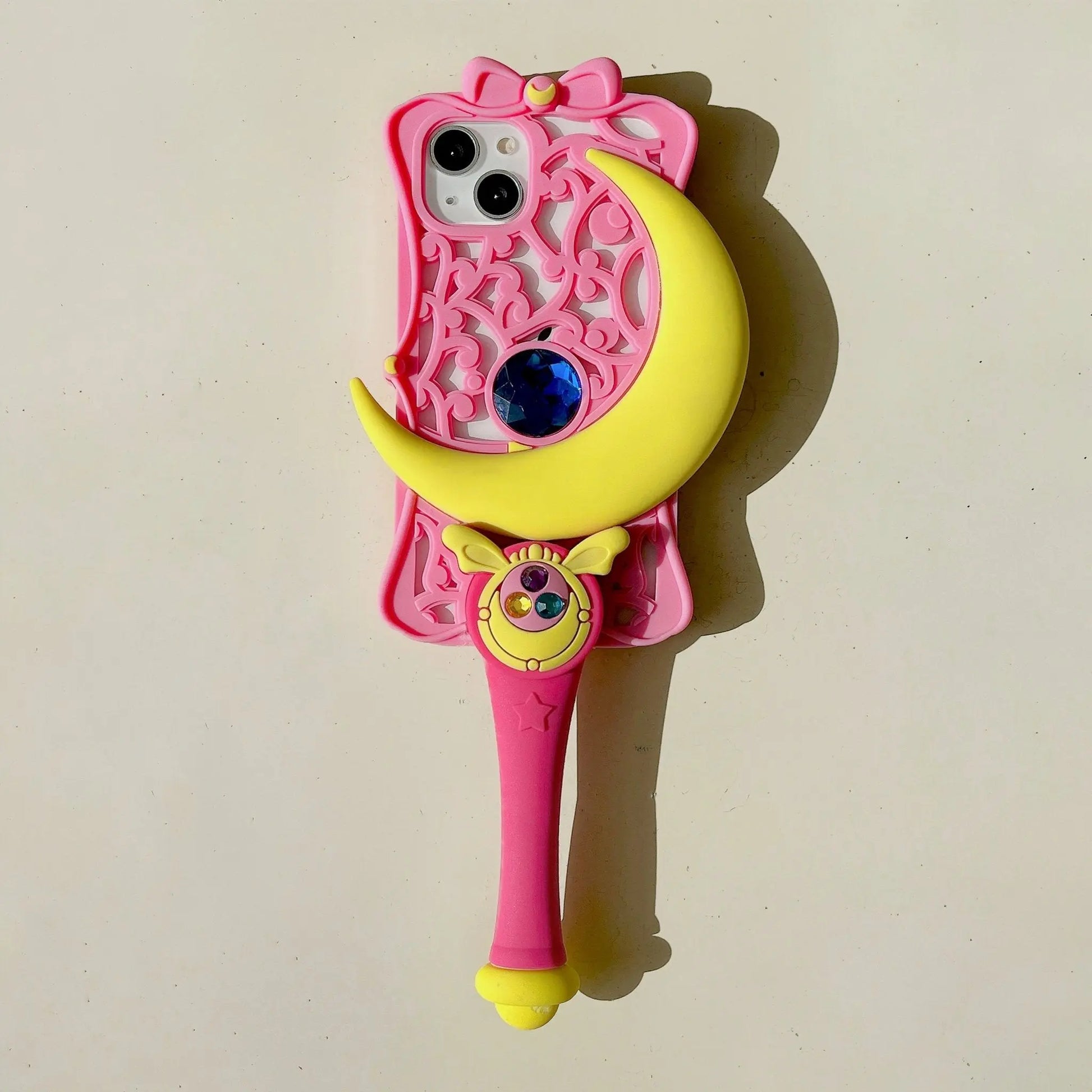 Kawaii Star Moon Stick Phone Case as picture
