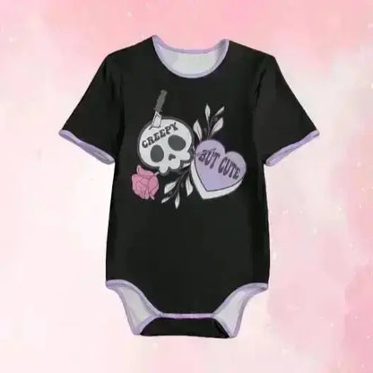 'Creepy But Cute' Goth Unisex Adult Onesie Bodysuit Puppy's Aesthetics