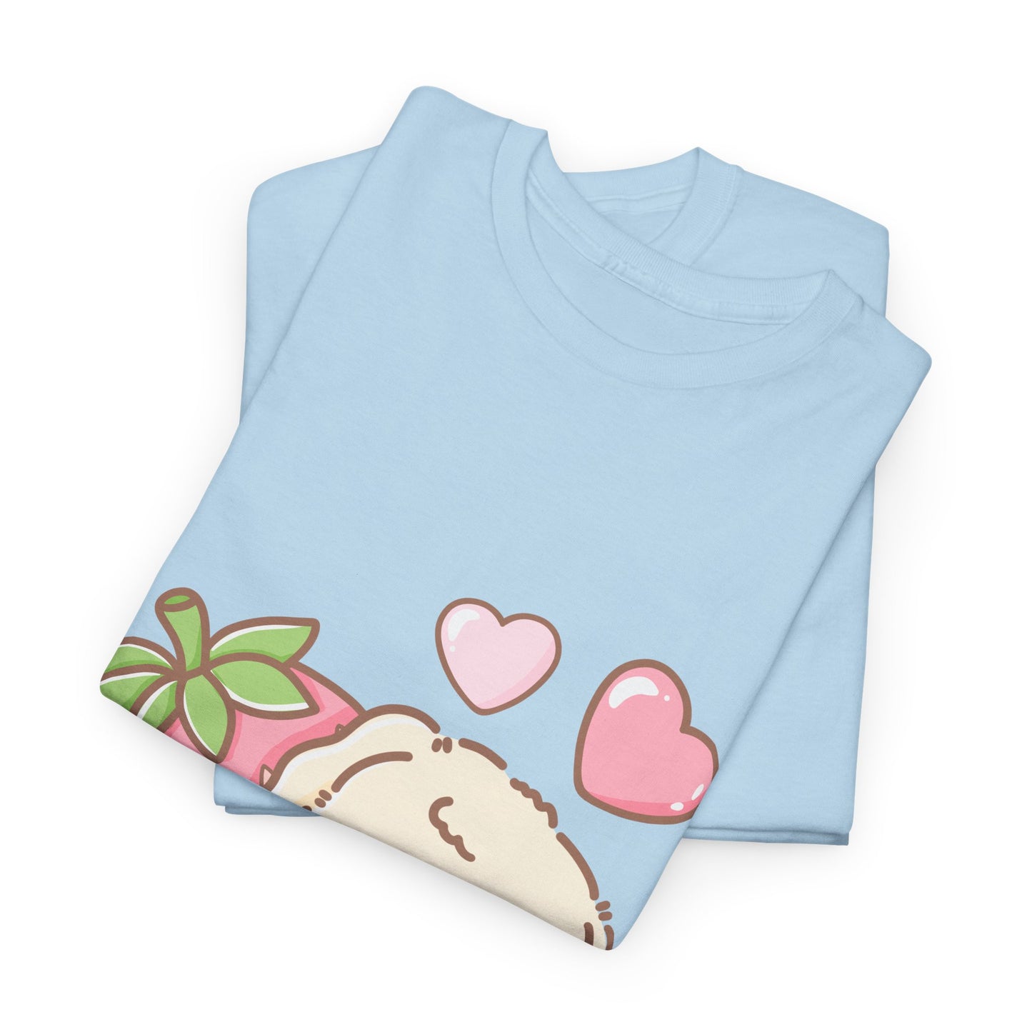 Cute Bunny Strawberry Play Tee - Puppy's Aesthetics