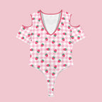 Strawberry Plaid Peekaboo PlaySuit