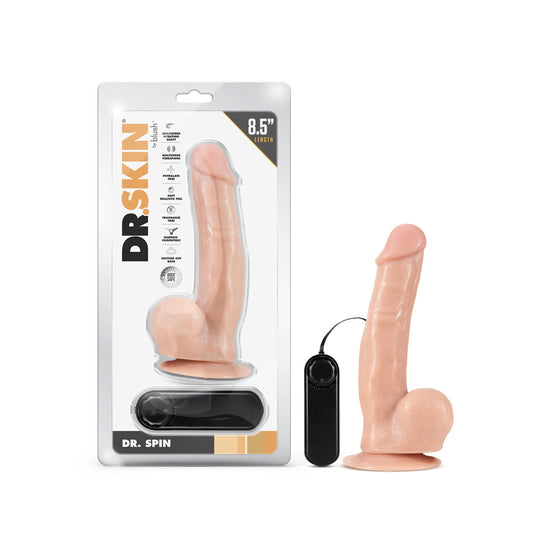 Dr. Skin Dr. Spin 8.5 " Gyrating Realistic Dildo with Balls Beige