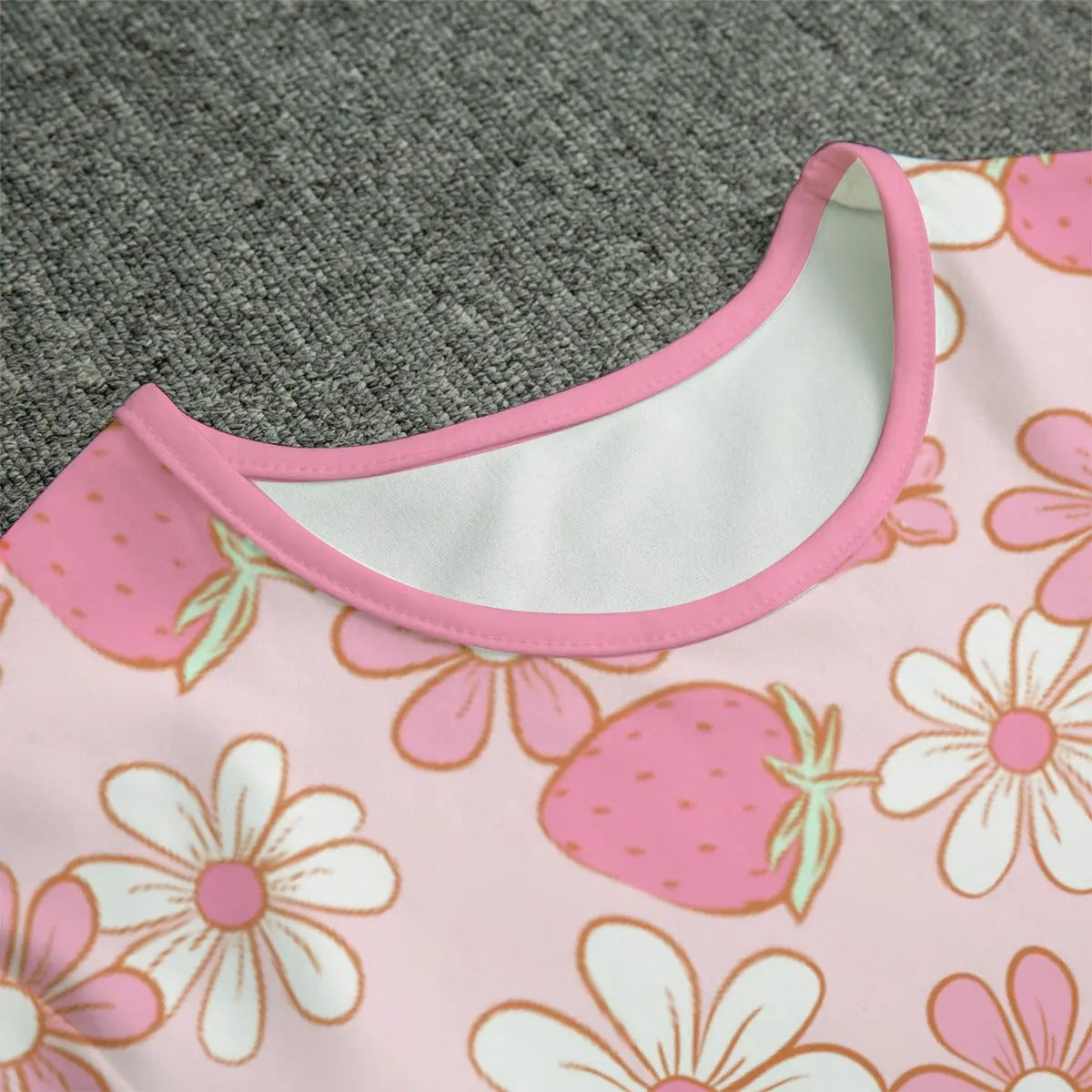 Strawberries & Daisies Adult Unisex Onesie - Image #4