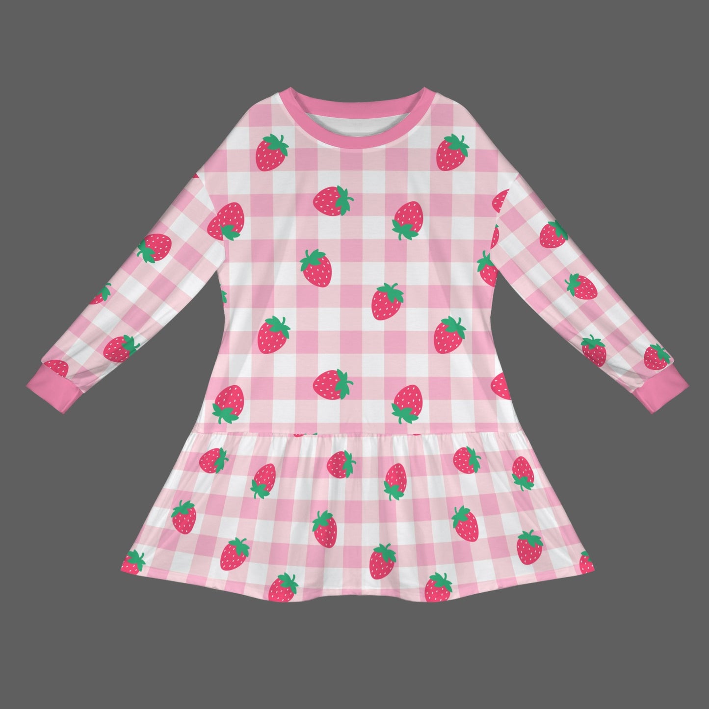 Strawberry Plaid Play Dress