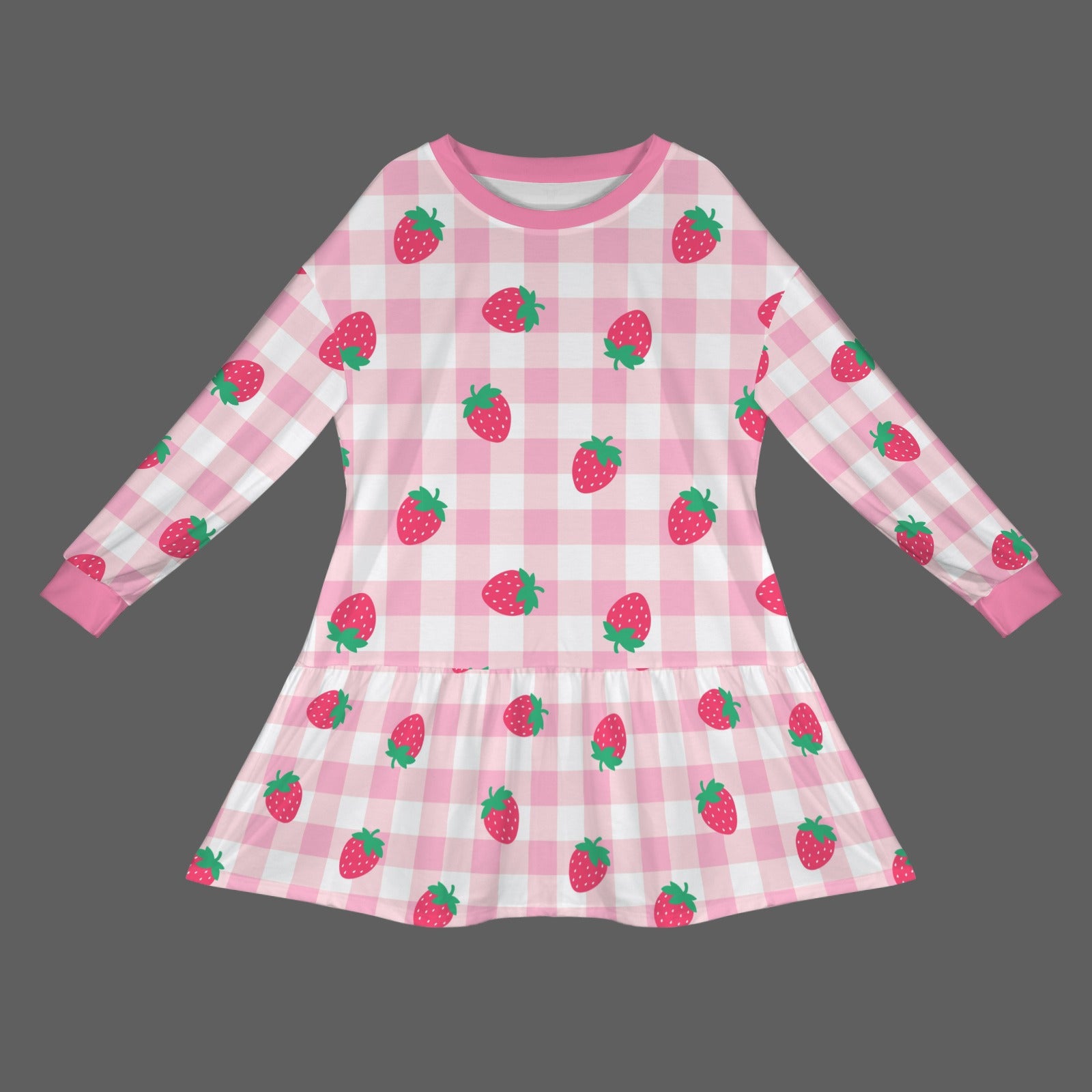 Strawberry Plaid Play Dress