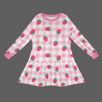 Strawberry Plaid Play Dress