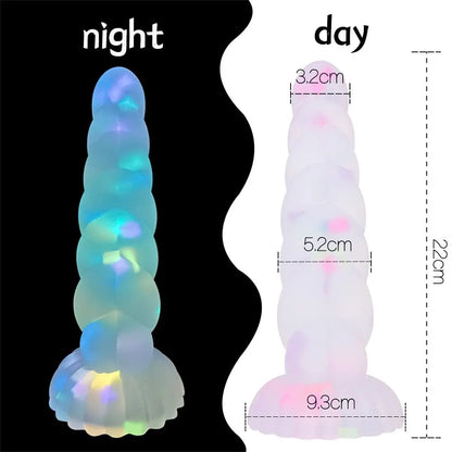 Luminous Dildo Soft Silicone Suction Cup L Jelly 22cm