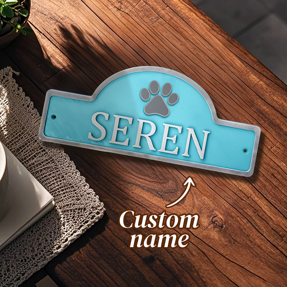 Personalized 3D PetPlay Door Sign - Puppy's Aesthetics