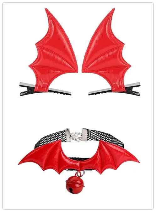 Sexy Lace Bat Wings Choker 07