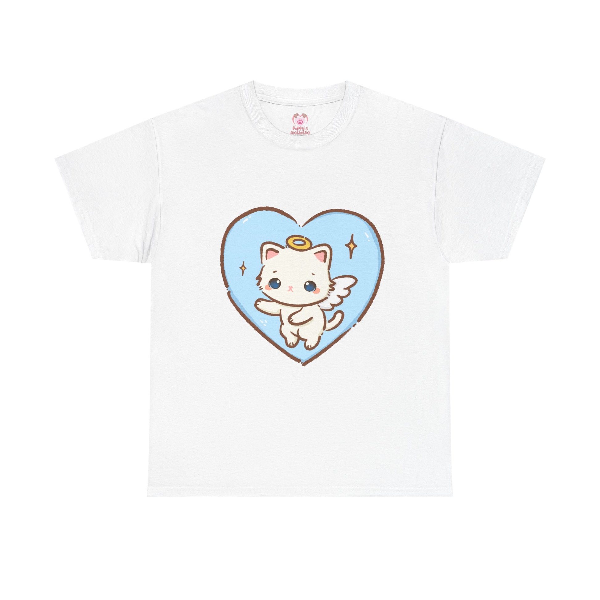 Adorable Angel Kitty Play Tee - Puppy's Aesthetics