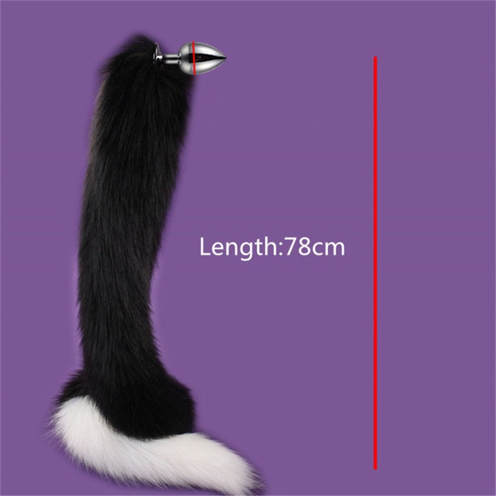 78CM Soft Tail With Stainless Steel Anal Plug (Colors) Puppy's Aesthetics