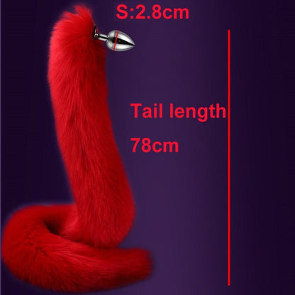 78cm Long Tail Stainless Steel Anal Plug (Colors) Puppy's Aesthetics