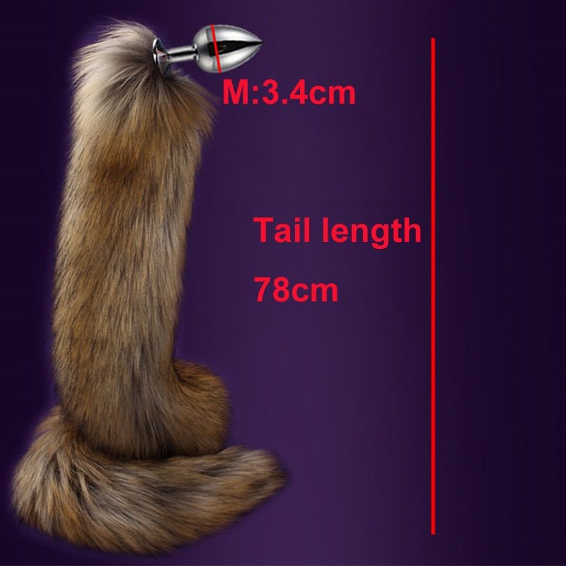 78cm Long Tail Stainless Steel Anal Plug (Colors) Puppy's Aesthetics