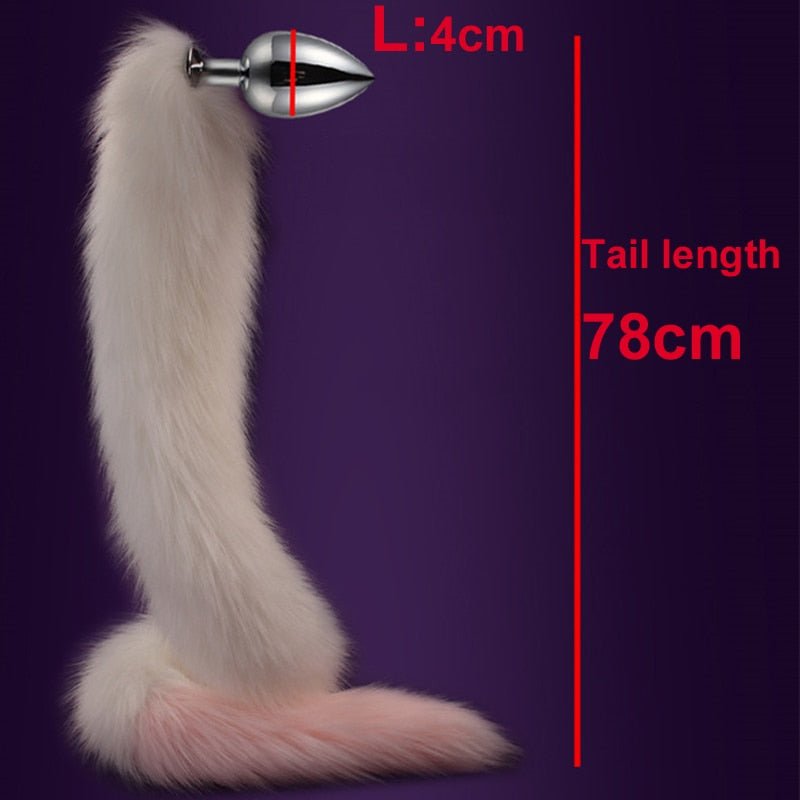 78cm Long Tail Stainless Steel Anal Plug (Colors) Puppy's Aesthetics