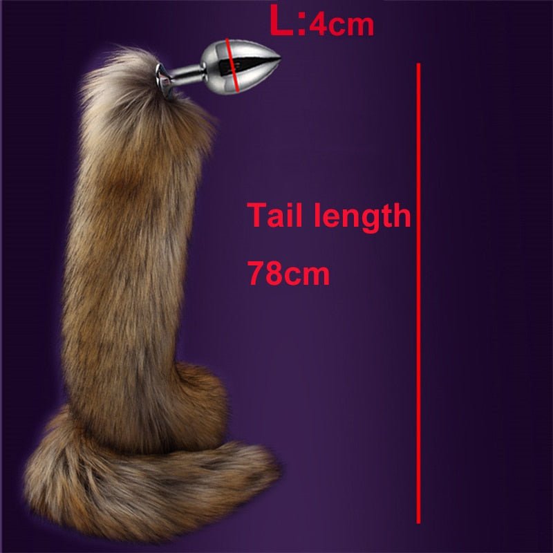 78cm Long Tail Stainless Steel Anal Plug (Colors) Puppy's Aesthetics