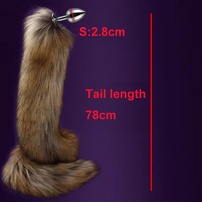 78cm Long Tail Stainless Steel Anal Plug (Colors) Puppy's Aesthetics