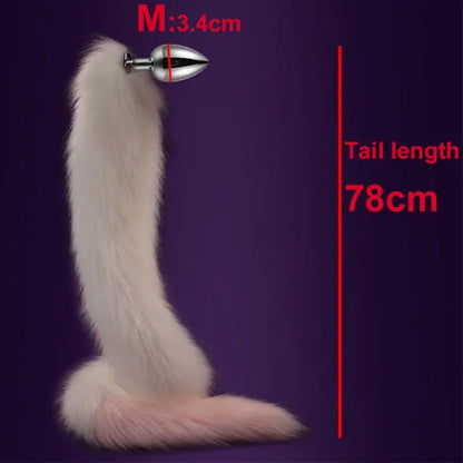 78cm Long Tail Stainless Steel Anal Plug (Colors) Puppy's Aesthetics