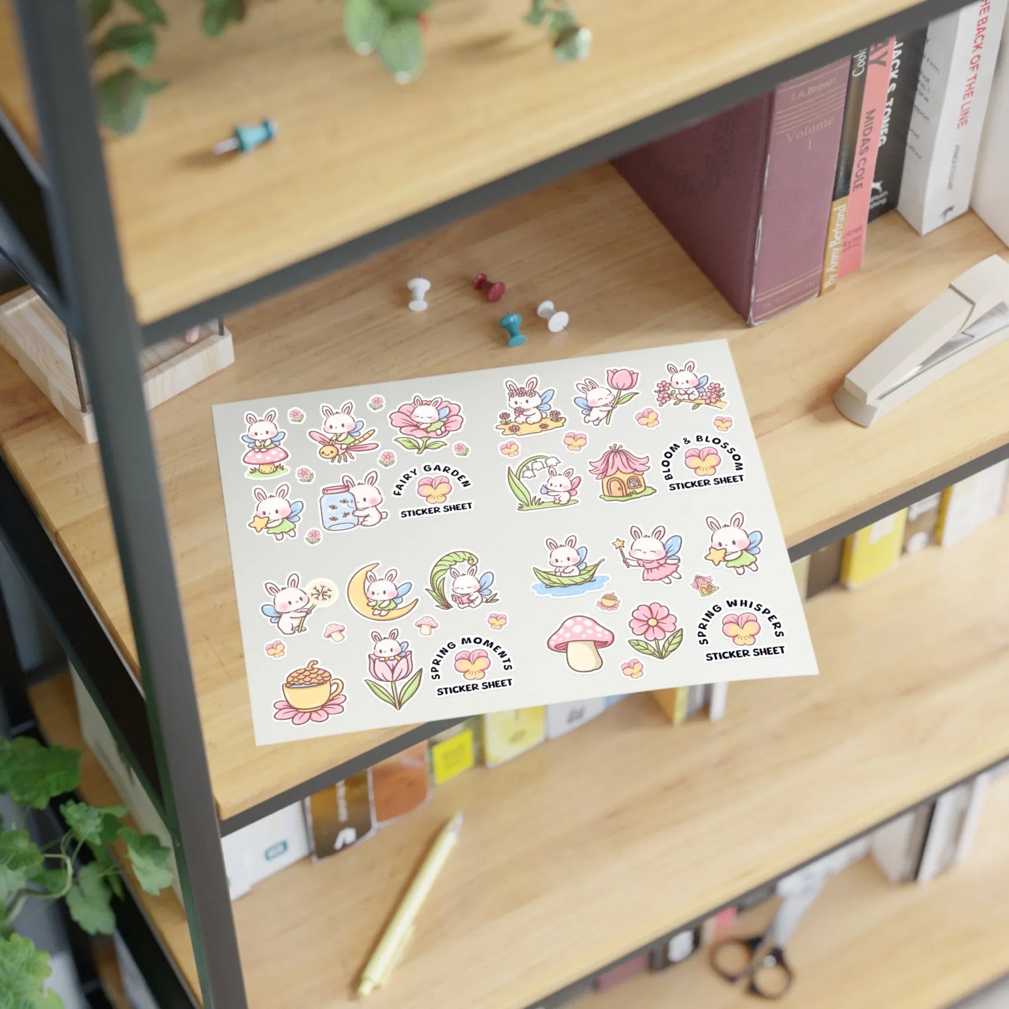 Spring Garden Sticker Sheet - Puppy's Aesthetics
