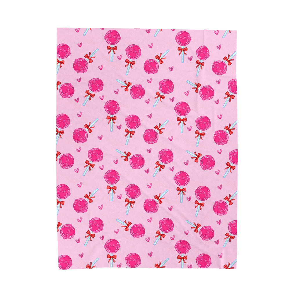 Pink Lollipop Velveteen Plush Blanket