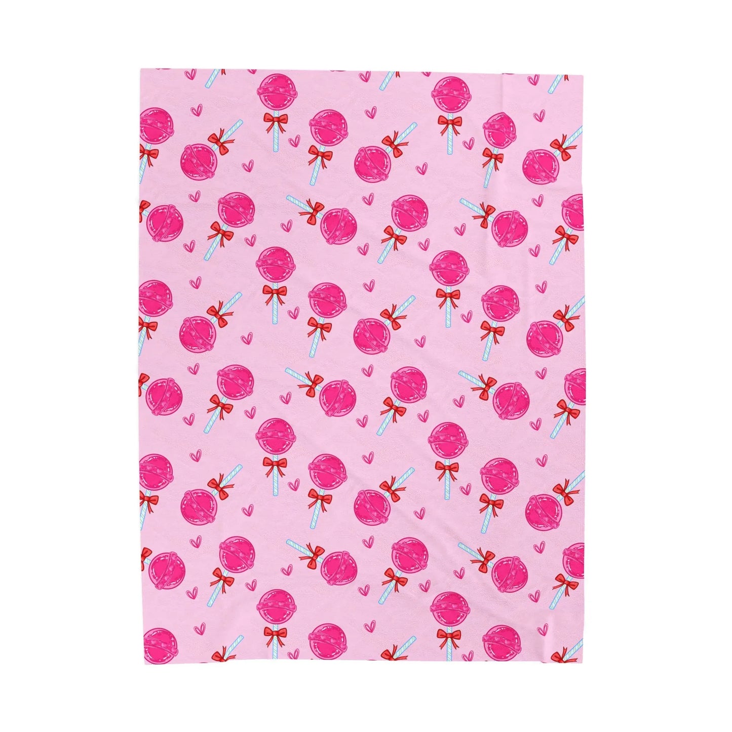 Pink Lollipop Velveteen Plush Blanket - Puppy's Aesthetics